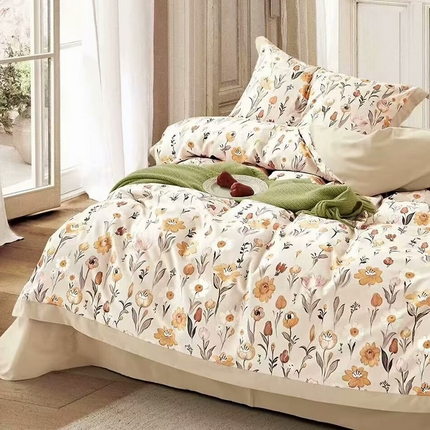 91家纺网 家纺一手货源 找家纺 （总）未来家居 2024新款卡口款全棉加厚活性超柔磨毛四件套