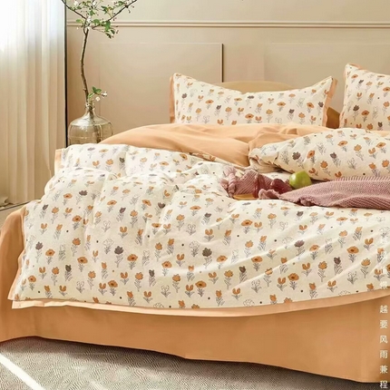 91家纺网 家纺一手货源 找家纺 （总）未来家居 2024新款卡口款全棉加厚活性超柔磨毛四件套