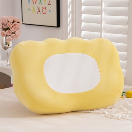 91家纺网 家纺一手货源 找家纺 （总）仁宇枕业 2024新款水晶绒贴布绣0-6-12岁婴幼儿童幼儿园学生枕头萌萌猫爪记忆枕芯