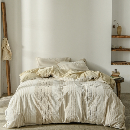 91家纺网 家纺一手货源 找家纺 （总）简家居 2024新款色织提花四件套