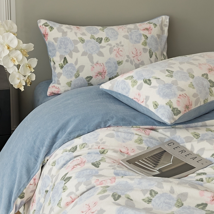 91家纺网 家纺一手货源 找家纺 时光里 2024新款230克牛奶绒印花四件套 漫兮