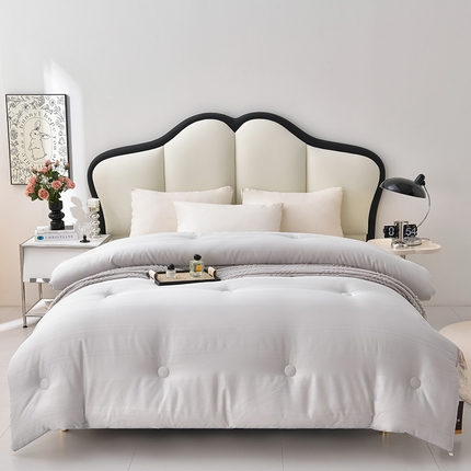 91家纺网 家纺一手货源 找家纺 小牛席业 2024新款全棉小提花大豆被芯系列 全棉小提花被芯系列 (小提花灰）