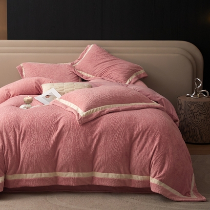 91家纺网 家纺一手货源 找家纺 （总）金奇达家纺 2024秋冬新品保暖加厚绒类热氧绒绒四件套-【巴黎假日】（全网控价{折后券后}不低于288元）