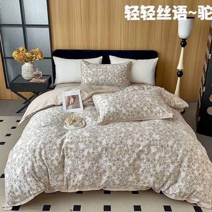 91家纺网 家纺一手货源 找家纺 （总）未来家居 2024新款卡口款全棉加厚活性超柔磨毛四件套