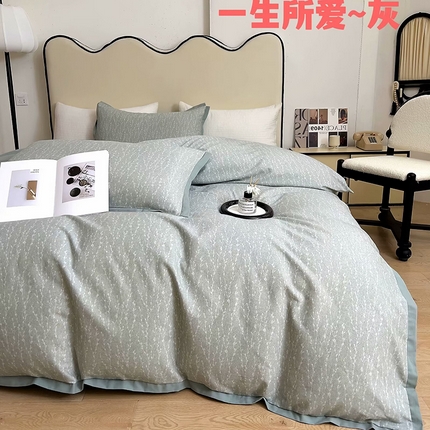 91家纺网 家纺一手货源 找家纺 （总）未来家居 2024新款卡口款全棉加厚活性超柔磨毛四件套