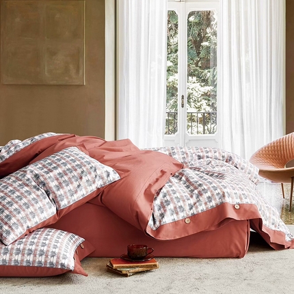 91家纺网 家纺一手货源 找家纺 （总）未来家居 2024新款卡口款全棉加厚活性超柔磨毛四件套