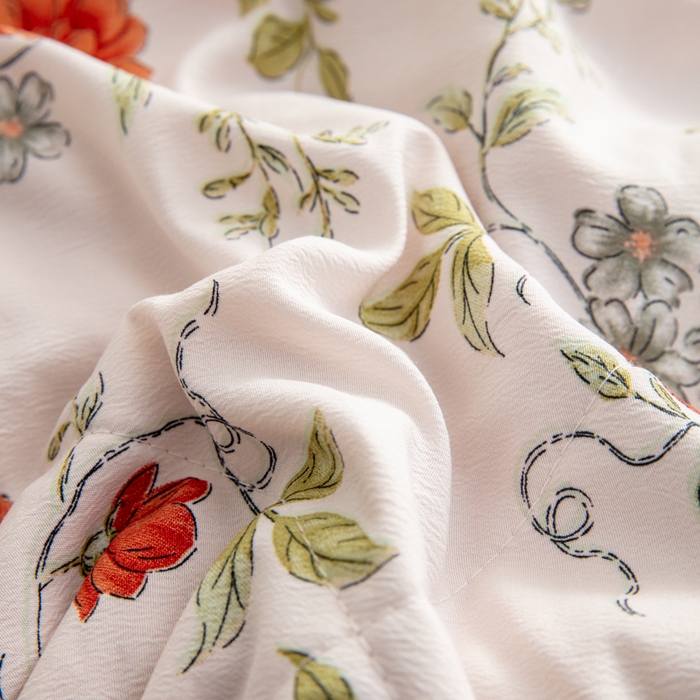 91家纺网 家纺一手货源 找家纺 梦莎被业 2025新款A类水洗棉麻夏凉被夏被四件套棉麻双层纱大豆夏被空调被直播热款-主图二 浪漫花语