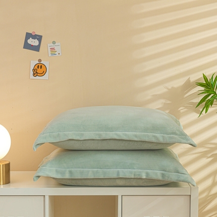 91家纺网 家纺一手货源 找家纺 （总）金喜 2025新款200g牛奶绒纯色单品枕套