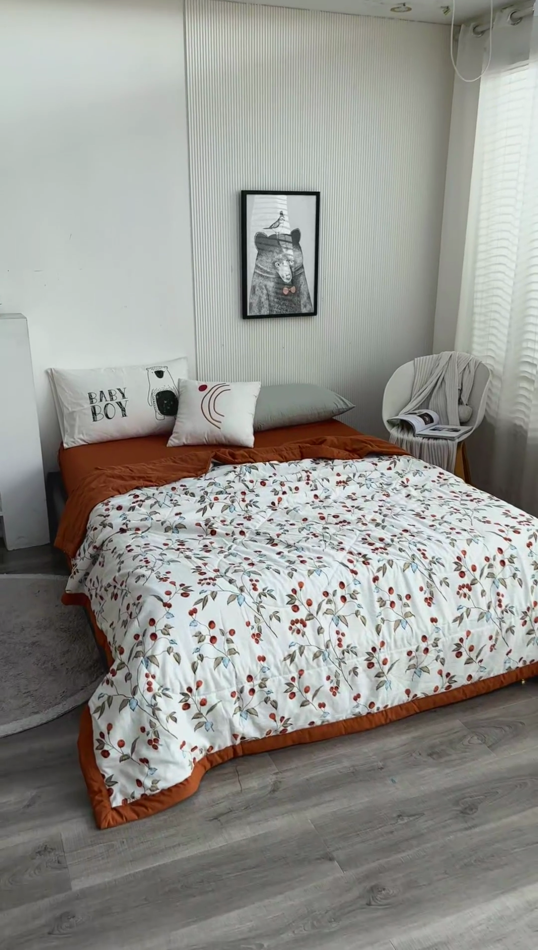 91家纺网 家纺一手货源 找家纺 梦莎被业 2025新款A类水洗棉麻夏凉被夏被四件套棉麻双层纱大豆夏被空调被直播热款-主图一 枫叶