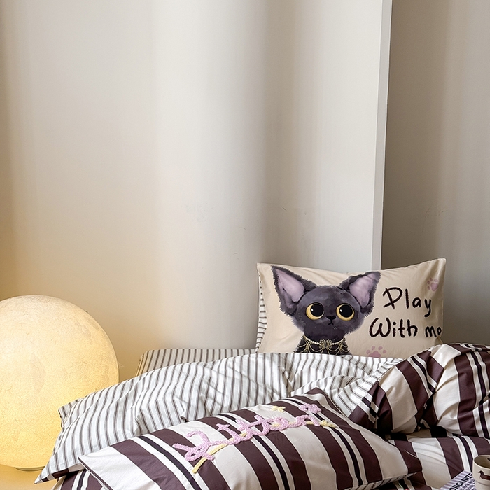 91家纺网 家纺一手货源 找家纺 2024春季新品毛巾绣13370全棉卡通系列四件套 德文