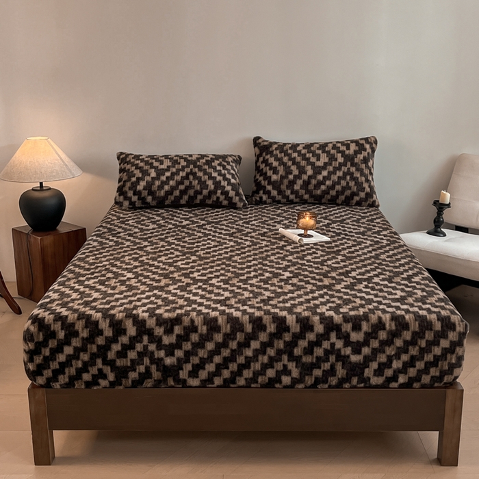 91家纺网 家纺一手货源 找家纺 子曰 2025新款加厚美拉德兔绒床笠床褥子床护垫 美拉德-格调