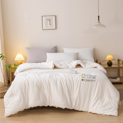 91家纺网 家纺一手货源 找家纺 （总）纪梵茜 2024新款李官奇正品A类原棉豆眠80大豆被被子被芯冬被子母被