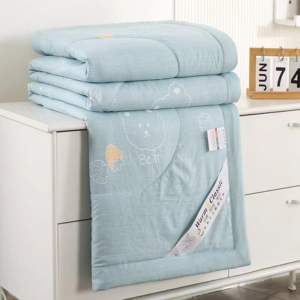 91家纺网 家纺一手货源 找家纺 （总）梦莎被业 2025新款水洗棉印花亲肤可水洗夏凉被空调被四季被夏被被子被芯