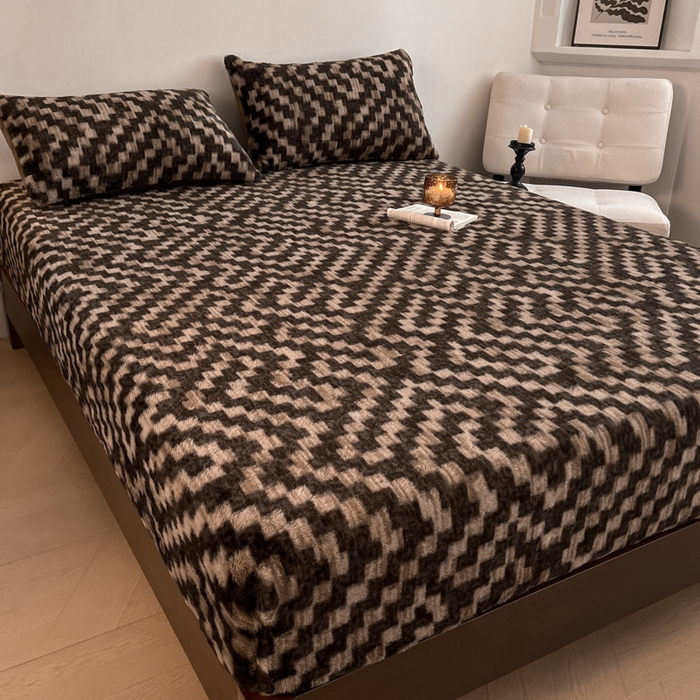 91家纺网 家纺一手货源 找家纺 子曰 2025新款加厚美拉德兔绒床笠床褥子床护垫 美拉德-格调