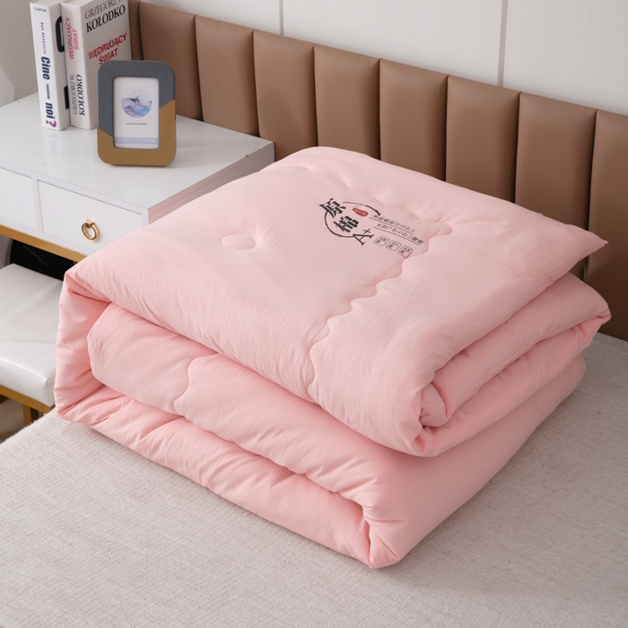 91家纺网 家纺一手货源 找家纺 梦莎被业 2025新款原棉被子被芯 软软粉玉