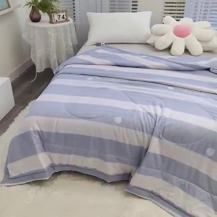 91家纺网 家纺一手货源 找家纺 梦莎被业 2025新款水洗棉印花亲肤可水洗夏凉被空调被四季被夏被被子被芯 时尚生活