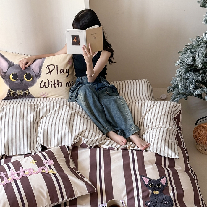 91家纺网 家纺一手货源 找家纺 2024春季新品毛巾绣13370全棉卡通系列四件套 德文