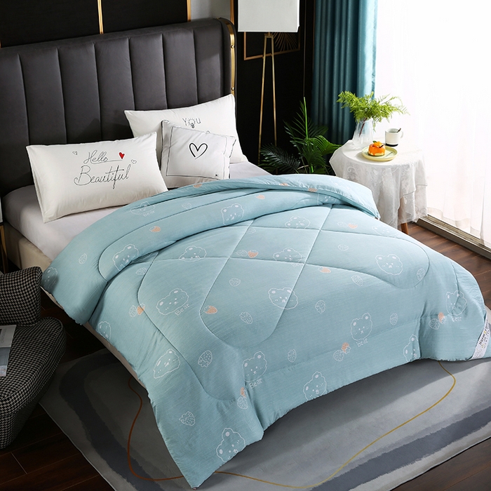 91家纺网 家纺一手货源 找家纺 梦莎被业 2025新款水洗棉印花舒适春秋被四季被夏被冬被被子被芯 浪漫之夜