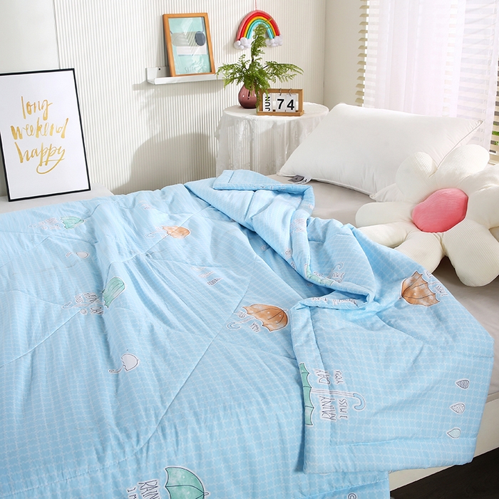 91家纺网 家纺一手货源 找家纺 梦莎被业 2025新款水洗棉印花亲肤可水洗夏凉被空调被四季被夏被被子被芯 梦幻时光