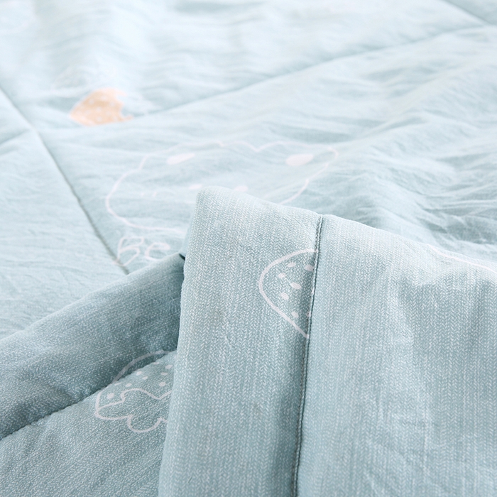 91家纺网 家纺一手货源 找家纺 梦莎被业 2025新款水洗棉印花亲肤可水洗夏凉被空调被四季被夏被被子被芯 浪漫之夜