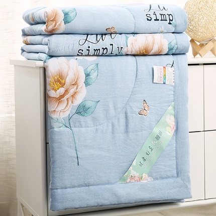 91家纺网 家纺一手货源 找家纺 （总）梦莎被业 2025新款水洗棉印花亲肤可水洗夏凉被空调被四季被夏被被子被芯