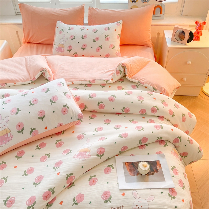 91家纺网 家纺一手货源 找家纺 晓时候 2025新款印花水洗棉新疆棉花被可拆洗被子被芯冬被春秋被 曼塔玫瑰