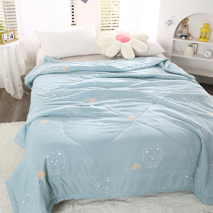 91家纺网 家纺一手货源 找家纺 梦莎被业 2025新款水洗棉印花亲肤可水洗夏凉被空调被四季被夏被被子被芯 浪漫之夜