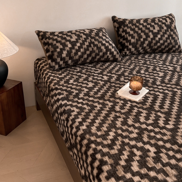 91家纺网 家纺一手货源 找家纺 子曰 2025新款加厚美拉德兔绒床笠床褥子床护垫 美拉德-格调