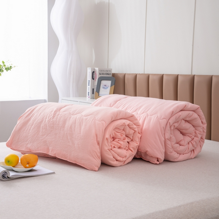 91家纺网 家纺一手货源 找家纺 梦莎被业 2025新款原棉被子被芯 软软粉玉