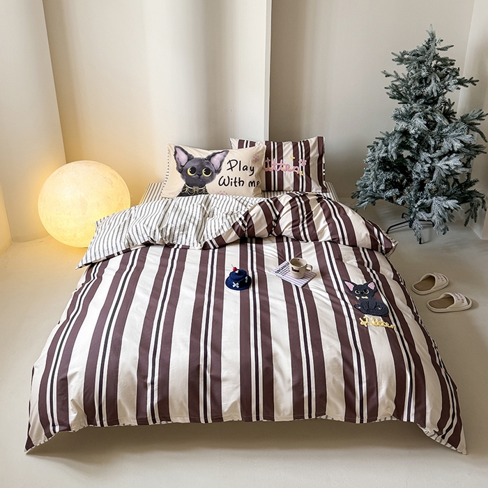 91家纺网 家纺一手货源 找家纺 2024春季新品毛巾绣13370全棉卡通系列四件套 德文