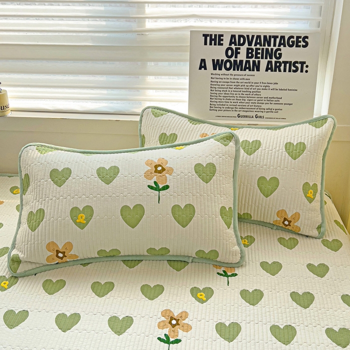 91家纺网 家纺一手货源 找家纺 2024新款水洗全棉牛奶绒床盖三件套 佳朵