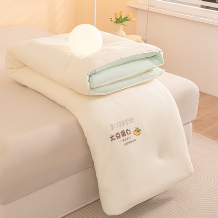 91家纺网 家纺一手货源 找家纺 （总）金喜 2024新款小奶猫奶盖被火山大豆被子被芯秋冬被