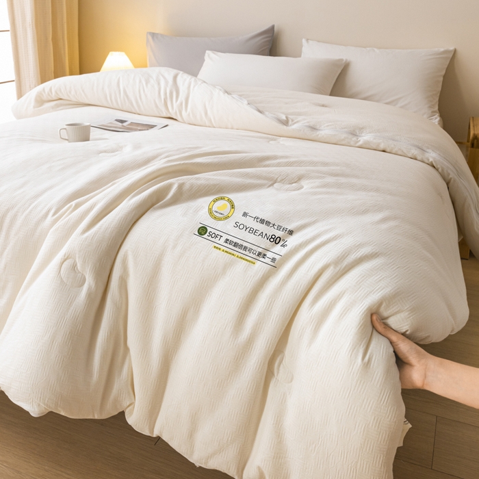 91家纺网 家纺一手货源 找家纺 A+爱家（纪梵茜）  2024新款A类元棉豆眠80大豆被被子被芯冬被子母被 80大豆被-豆眠子母被