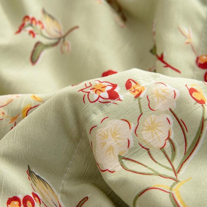 91家纺网 家纺一手货源 找家纺 梦莎被业 2025新款A类水洗棉麻夏凉被夏被四件套棉麻双层纱大豆夏被空调被直播热款-主图一 夏日风情