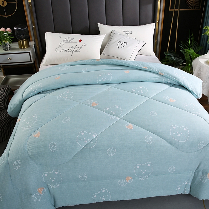 91家纺网 家纺一手货源 找家纺 梦莎被业 2025新款水洗棉印花舒适春秋被四季被夏被冬被被子被芯 浪漫之夜