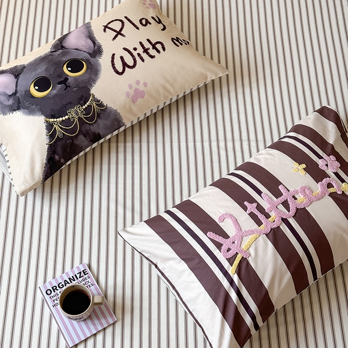 91家纺网 家纺一手货源 找家纺 2024春季新品毛巾绣13370全棉卡通系列四件套 德文