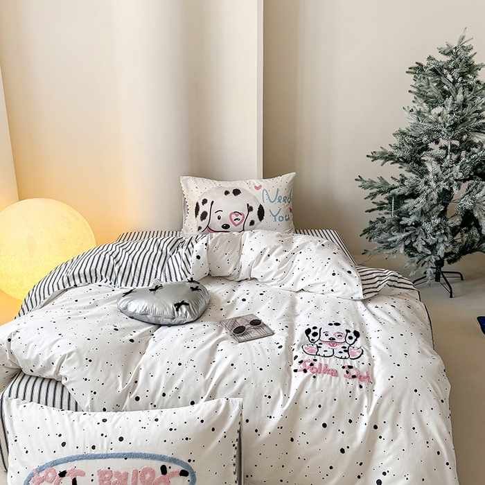 91家纺网 家纺一手货源 找家纺 （总）2024春季新品毛巾绣13370全棉卡通系列四件套