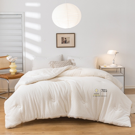 91家纺网 家纺一手货源 找家纺 （总）纪梵茜 2025李官奇正品授权新款A类原棉70大豆被-豆本豆被子被芯冬被子母被