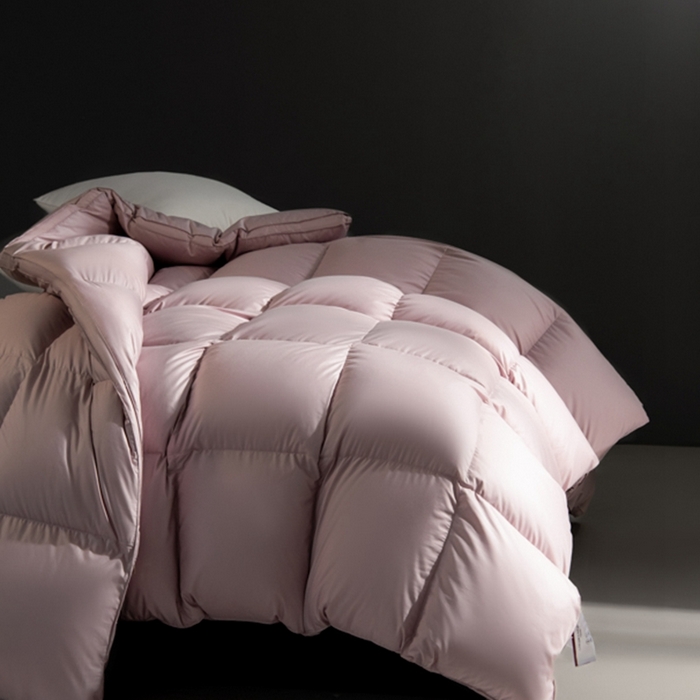 91家纺网 家纺一手货源 找家纺 静若居羽绒被壳  2024新款天丝轻薄柔软羽绒被壳厂家直销 粉色