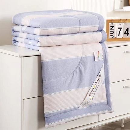 梦莎被业 2025新款水洗棉印花亲肤可水洗夏凉被空调被四季被夏被被子被芯 时尚生活