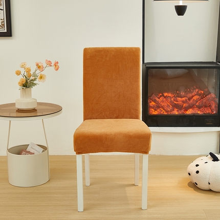 91家纺网 家纺一手货源 找家纺 逐日沙发套 2024新款超柔云感绒系列-椅子套 超柔云感绒- 柑橘橙