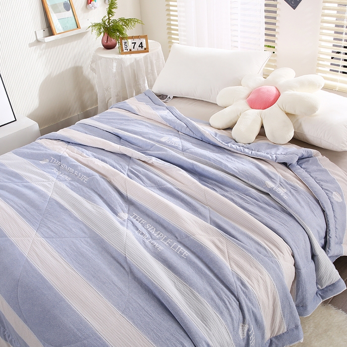 91家纺网 家纺一手货源 找家纺 梦莎被业 2025新款水洗棉印花亲肤可水洗夏凉被空调被四季被夏被被子被芯 时尚生活