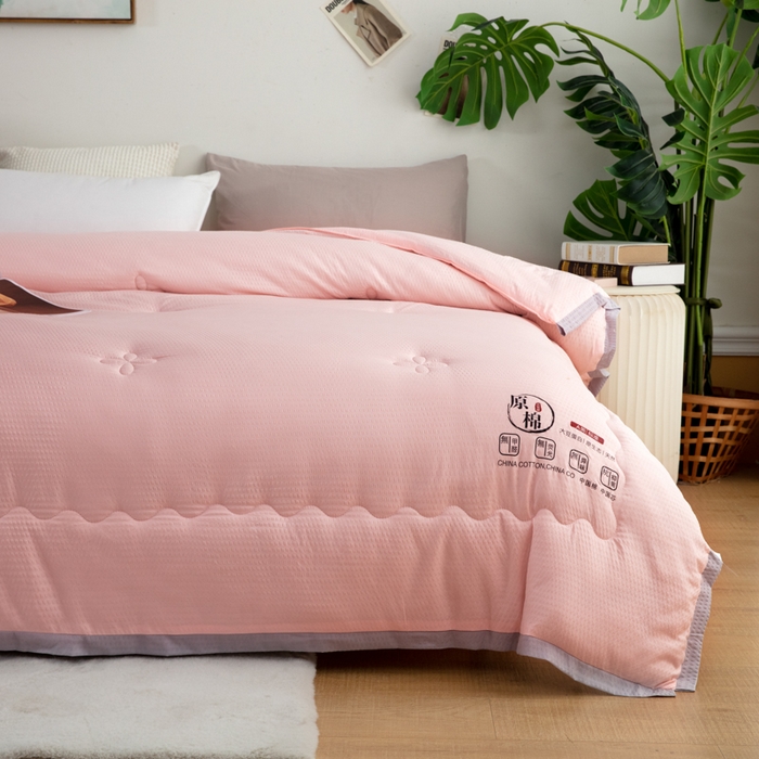 91家纺网 家纺一手货源 找家纺 （总）梦莎被业 2025新款直播款A类母婴级泡泡纱大豆纤维春秋被空调被加厚冬被