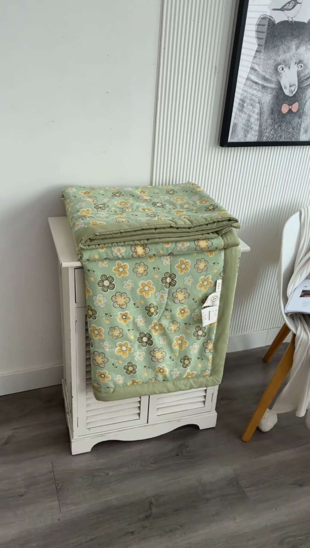 91家纺网 家纺一手货源 找家纺 梦莎被业 2025新款A类水洗棉麻夏凉被夏被四件套棉麻双层纱大豆夏被空调被直播热款-主图二 青花之恋