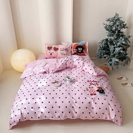 91家纺网 家纺一手货源 找家纺 （总）2024春季新品毛巾绣13370全棉卡通系列四件套