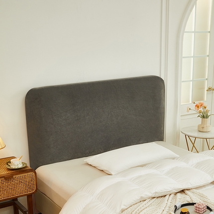 逐日沙发套 2024新款超柔云感绒系列-床头罩 超柔云感绒-深灰色