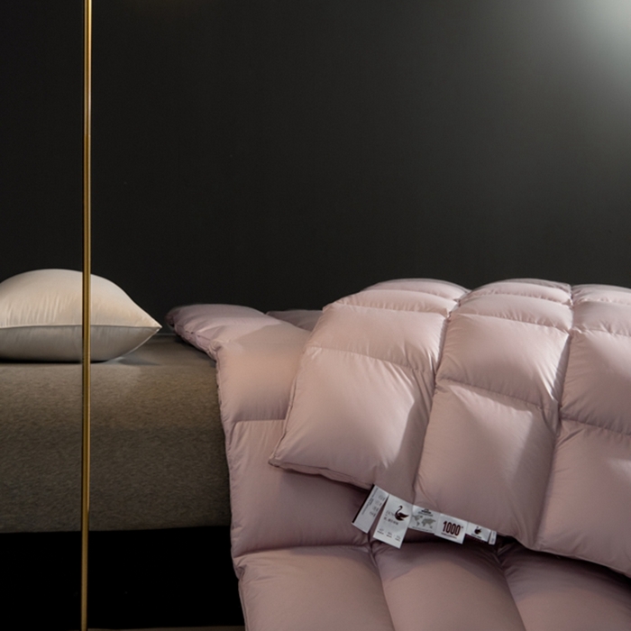 91家纺网 家纺一手货源 找家纺 静若居羽绒被壳  2024新款天丝轻薄柔软羽绒被壳厂家直销 粉色