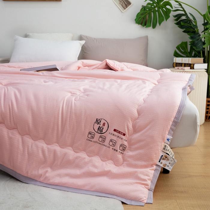 91家纺网 家纺一手货源 找家纺 （总）梦莎被业 2025新款直播款A类母婴级泡泡纱大豆纤维春秋被空调被加厚冬被