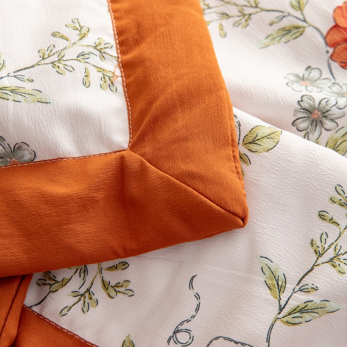 91家纺网 家纺一手货源 找家纺 （总）梦莎被业 2025新款A类水洗棉麻夏凉被夏被四件套棉麻双层纱大豆夏被空调被直播热款-主图一