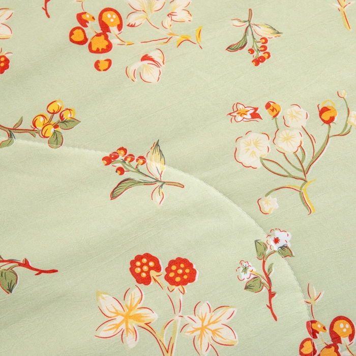 91家纺网 家纺一手货源 找家纺 梦莎被业 2025新款A类水洗棉麻夏凉被夏被四件套棉麻双层纱大豆夏被空调被直播热款-主图一 夏日风情